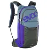 Image de Sac à dos EVOC STAGE 6, sac à dos de vélo (bretelles Brace link, sac à dos de randonnée avec système Air flow contact, léger et compact, sac à dos pour vététistes), Steel - Violet - Dark Olive