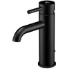 Image de Steinberg Série 100 robinetterie de lavabo, avec garniture découlement, saillie : 128mm, 1001755S, Couleur: Matt Black
