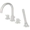 Image de Steinberg Série 100 robinetterie de baignoire, montage sur bord de baignoire, 4 trous, saillie : 192mm, 1002400BN, Couleur: Brushed Nickel