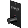 Image de Steinberg Série 390 robinet de douche/bain, thermostat encastré 3/4, avec pushtronic, 3 consommateurs, 39042313S, Couleur: Matt Black
