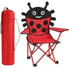 Image de Deuba 2X Chaises Pliables pour Enfant Motif Coccinelle Couleur Rouge/Noir Intérieur Extérieur Jardin Camping Plage