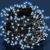 Image de Deuba® Guirlande lumineuse 100 LED Bleu décoration de Noël à piles avec minuteur 8 fonctions extérieur d'éclairage Intérieur