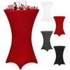 Image de Deuba® Housse de Table de Bar bistrot Ronde Bordeaux-Rouge Ø60-65 cm Nappe Mange Debout Protection Table de Cocktail