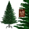 Image de CASARIA® Sapin de Noël Artificiel 140 cm Vert Pied métal 470 Branches PE Imitation Parfaite décoration de noël fêtes Arbre de noël réutilisable