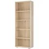 Image de Casaria® Étagère Bibliothèque Multi-Usage MDF Chêne 28x60x190cm, Meuble De Rangement Moderne 5 Compartiments, Etagere De Rangement Salon Bureau Chambre