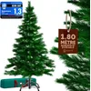 Image de CASARIA® Sapin de Noël Artificiel 180 cm Vert Pied métal 613 Branches PVC décoration de noël Montage Rapide fêtes Arbre réaliste réutilisable