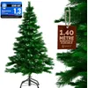 Image de CASARIA® Sapin de Noël Artificiel 140 cm Vert Pied métal 470 Branches Mix PVC PE Imitation Parfaite décoration noël fêtes Arbre noël réutilisable