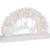 Image de Monzana Arc Lumineux de Noël 'Flocons de Neige' à 6 LED décoration en Bois Lampe intérieur Effet 3D Arche Lumineuse fêtes