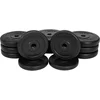 Image de GYRONETICS® Disques de Poids - 30 kg Set, 2x5 kg, 6x2,5 kg, 4x1,25 kg Poids, Ø 25 mm, Plastique, Noir - Disques d'Haltères, Ensemble de Plaques, pour Musculation, Haltérophilie, Fitness, Gym, Domicile