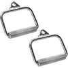 Image de GORILLA SPORTS® Poignée de Machine à Câble - Simple/Lot de 2, Rotative, Antidérapante, Max 200kg, Chromé - Poignée en D, Traction, pour Pull-Down, Accessoires Gym Musculation, Fitness, Triceps