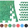 Image de 8 embouts de finition pour dalles en mousse - épaisseur 1,2 cm - Coloris Noir, Bleu, Gris, Bois foncé, Bois clair ou Gazon