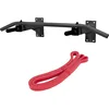 Image de GORILLA SPORTS® Barres Traction - Montage Murale, à 5 Poignées Antidérapante, Charge Max 350kg, avec/sans Bande Résistance, Acier, Noir/Blanc - Multi-Grip Pull Up Bar, Barre Fitness Fixation