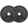 Image de Gorilla Sports® Poids Musculation - Jeu de Disque Olympique 30 kg, Ø 50/51 mm, Disque en Fonte, Bords Arrondis - Haltere Musculation, Sport Maison, Accessoire