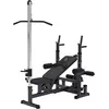 Image de GORILLA SPORTS® Banc Musculation Multifonction - avec Support, LAT Pulldown, Butterfly, Réglable, Max 280kg, Noir/Blanc - Appareil Haltérophilie, Station Fitness, Entrainement Complet