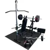 Image de GORILLA SPORTS® Banc de Musculation Multifonction - Set Haltère 100kg, avec Support Barre, Tirage LAT, Butterfly, Tapis de Protection, Max 280kg - Banc d'Haltérophilie, Entraînement, Complet, Fitness