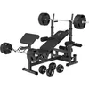 Image de GORILLA SPORTS® Banc de Musculation - Multifonction, Set Haltères 100kg, avec Support de Barre, Butterfly, Charge Max 280kg - Banc d'Haltérophilie, pour Entraînement, Complet du Corps, Fitness, Gym