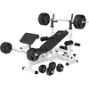 Image de GORILLA SPORTS® Banc de Musculation - Multifonction, Set Haltères 100kg, avec Support de Barre, Butterfly, Charge Max 280kg - Banc d'Haltérophilie, pour Entraînement, Complet du Corps, Fitness, Gym