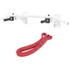 Image de GORILLA SPORTS® Barre de Tractions Murale - Montage, avec 5 Poignées Antidérapante, Charge Max 350 kg, avec/sans Bande Résistance, Acier, Noir/Blanc   Multi-Grip Pull Up Bar, Barre de Fitness Fixation