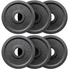 Image de Gorilla Sports® Poids Musculation - Jeu de Disque Olympique de 30 kg, Ø 50/51 mm, Disque Poids en Fonte, Bords Arrondis - Haltere Musculation, Sport Maison, Accessoire