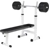 Image de GORILLA SPORTS® Banc Musculation - Pliable, Réglable avec Support, Jeu de 38/70/100 kg, Robuste, Max 200kg, Noir/Blanc - Musculation Homme, Banc Pliable, Appareil, Home Gym, Sport, Machine