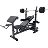 Image de GORILLA SPORTS® Banc Musculation - Set Haltères 100kg, avec Support Barres d'Haltère, Butterfly - Banc d'Haltérophilie, Multifonction, Station, Gym (40kg Noir)