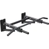Image de GORILLA SPORTS® Barre Traction - Murale, Pliable, 4 en 1, 3 Anneaux pour Sac de Frappe, Poignées Rembourrées, Charge Max 300 kg, Noir - Pull Up Bar, Traction Musculation, Barre Gym, Sport Maison
