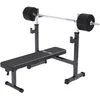 Image de GORILLA SPORTS® Banc MusORTS® Banc Musculation avec Support - 40/70/100kg, Plat, Haltères 120/170cm, Barres 35cm, Pliable, Réglable - Appareil Fitness, Machine Sport, Entraînement, Home Gym (40 kg)