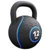 Image de Gorilla Sports Kettlebell Caoutchouc | Noyau Sable de Fer & Revêtement | Poignée Ergonomique | 4 kg à 20 kg | Musculation Fonctionnelle (c) 12kg Bleu)