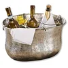 Image de LOBERON Seau à champagne Montgomery - laiton - H/L/P env. 24/40 / 27 cm - couleur argent vieilli, argenté vieilli