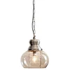 Image de LOBERON Suspension Jule - laiton - H/D env. 36/30 cm - argenté vieilli/transparent
