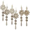 Image de Loberon Fleurette Lot de 6 décorations à Suspendre - Jolis Flocons de Neige - avec de Petites Pierres de Verre Scintillantes, argenté