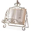Image de LOBERON Porte livre Fossat - fer - H/L/P env. 38/34 / 24 cm - gris vieilli, crème vieilli