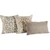 Image de Loberon Lot de 3 Housses de Coussin Emelin - Coton - H/L env. 40/40 cm - crème, crème