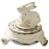Image de Loberon Minuteur Terese - Zinc - H/D env. 7/8.5 cm - Blanc Vieilli, Blanc Vieilli