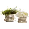 Image de Loberon Riona Lot de 2 vases - en Fonte d'aluminium brossée Mate - Idéal pour Les Petits Bouquets, argenté Vieilli