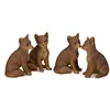 Image de Loberon Lot de 4 Renards décoratifs Survie - polyrésine - H/L/P env. 12/8.5/7 cm - Marron, Marron