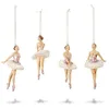 Image de Loberon Lot de 4 Figurines Tadley - polyrésine - H/L/P env. 13.5/6 / 6 cm - Blanc/Rose, Blanc/Rose