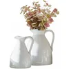 Image de Loberon Lot de 2 pichets Yarick - Terre Cuite - H/L/P env. 23/19 / 18 cm - Blanc, Blanc
