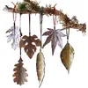 Image de Loberon Lot de Decorations de Feuilles Merel - polyrésine - H/L/P env. 16.5/5 / 1 cm - Marron, Marron