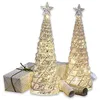 Image de Loberon Lot de 2 Arbres décoratifs Glitter - H/D env. 29/9.3 cm - Couleur Argent - Noël, argenté/Transparent