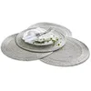 Image de LOBERON Lot de 4 sets de table Barningham - Ø env. 30 cm - Coton, argenté