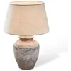 Image de LOBERON Mosnay Lampe à poser - Pied aspect béton - Finition vieillie, beige/gris vieilli
