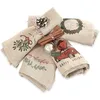 Image de Loberon Lot de Serviettes Camon | Serviettes de Table Beiges avec des Motifs de Noël colorés | Serviettes en Tissu en Lin | Lavables et réutilisables | 4 pièces, Beige