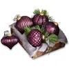 Image de Loberon Lot de 5 suspensions de Noël Sambre - H/Ø env. 10/10 cm - Violet Vieilli