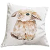 Image de Loberon Florentina Housse de Coussin - Tissu Solide en Coton - Imprimé Aquarelle de Grande qualité, Blanc