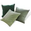 Image de Loberon Alienor Lot de 3 Housses de Coussins - en Trois Coloris harmonieux - Tissu Naturel en Coton, Vert