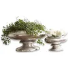 Image de Loberon Loyère Lot de 2 vases - Sensation agréable au Toucher - en Fonte d'aluminium, argenté