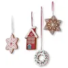 Image de Loberon Lot de 4 décorations à Suspendre Hestur - Polyrésine, Polyester - Multicolore - Noël, Multicolore