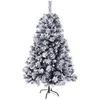Image de SVITA Sapin de Noël artificiel pliable avec 371 branches et support en métal - Montage rapide - Système de pliage - Aiguilles Luvi - Blanc - 150 cm
