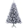 Image de SVITA Sapin de Noël artificiel blanc avec neige avec 1017 pointes de branches incl. support en métal Arbre artificiel Sapin Neige artificielle (Aiguilles Luvi | 210 cm)